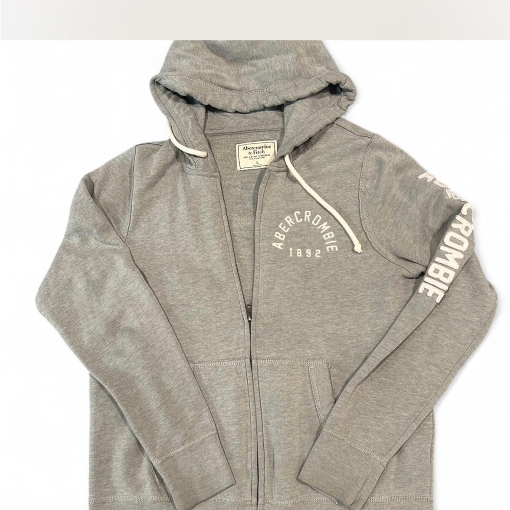 Vintage Women’s Abercrombie & Fitch Hoodie Gray Full Zip 
Size L